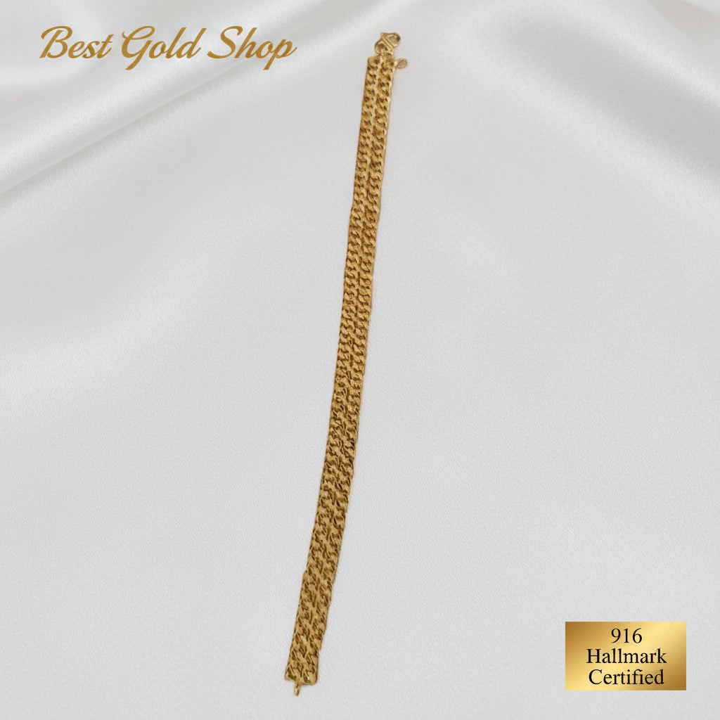 916 Gold Double Cowboy chain bracelet available in Singapore
