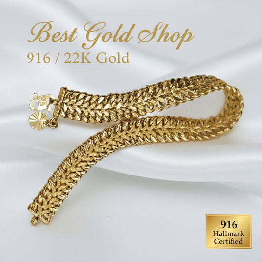 916 Gold Dual Row Milo Bracelet new stock small hole on the braceletBraceletsBest Gold Shop