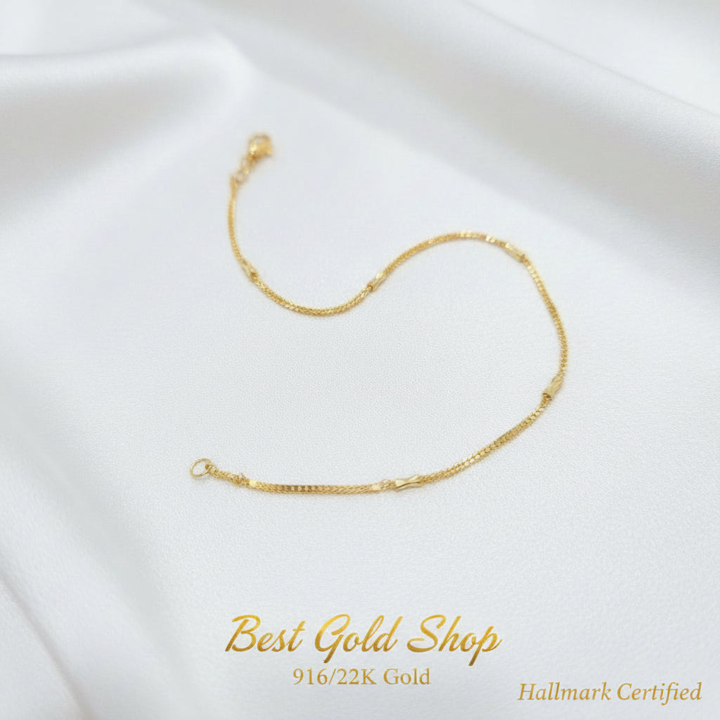 916 Gold Fancy Box Bracelet New Design ElegantBraceletsBest Gold Shop