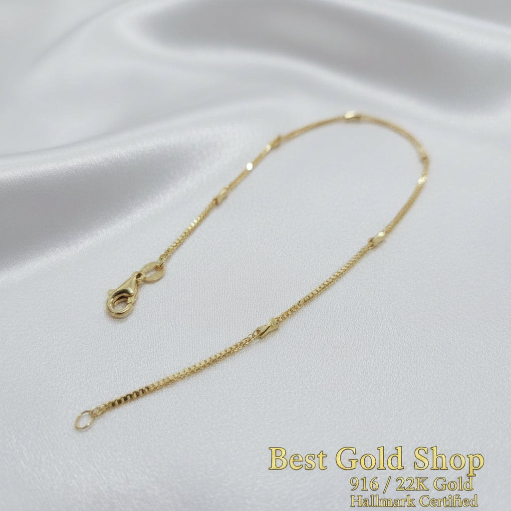 916 Gold Fancy Box Bracelet New Design ElegantBraceletsBest Gold Shop