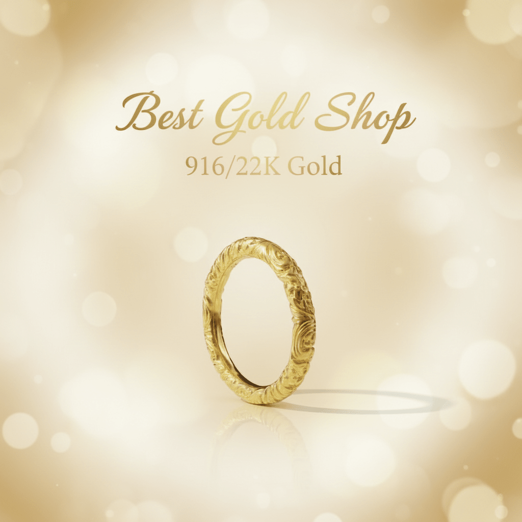 916 Gold (22K) Flower Bang Feather Light Design Ring for WomenRingsBest Gold Shop