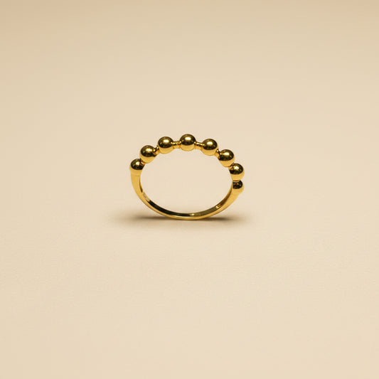 916 gold half-bead ring front view
