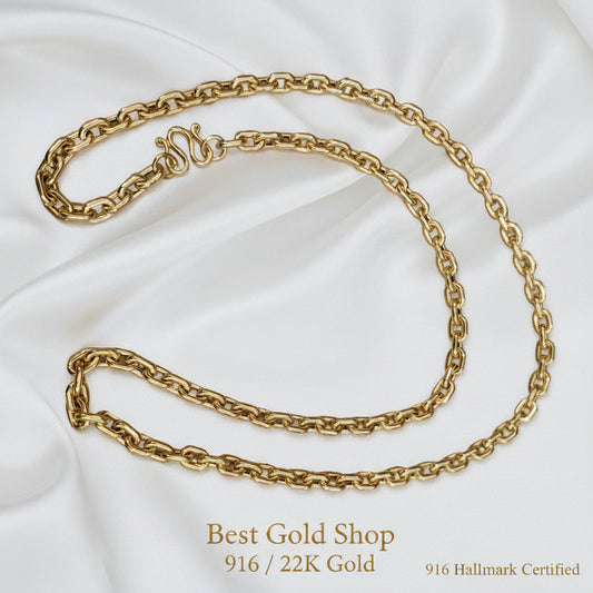 916 gold hollow Wanzi chain decorative S-hook clasp