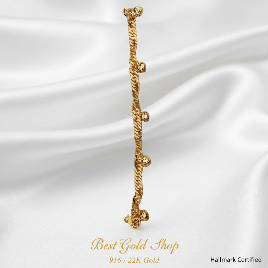 916 Gold Lipan Dangling Heart BraceletBraceletsBest Gold Shop
