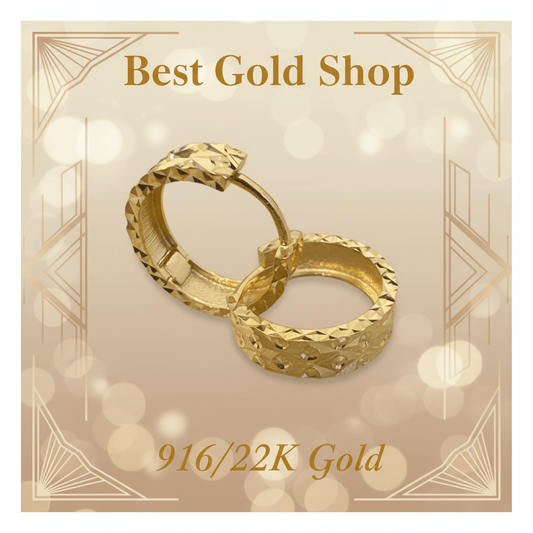 916 Gold (22K) Loop Cutting Earring for WomenEarringsBest Gold Shop