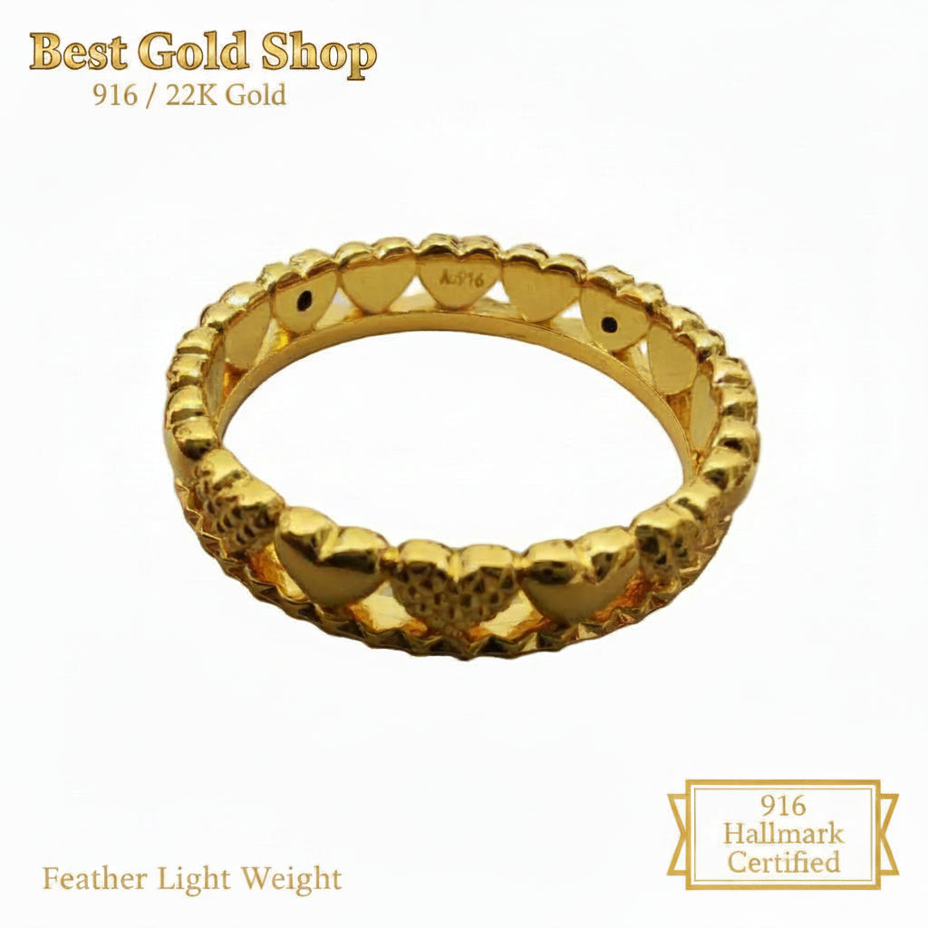 916 Gold Love Crown Ring New Design Feather LightRingsBest Gold Shop