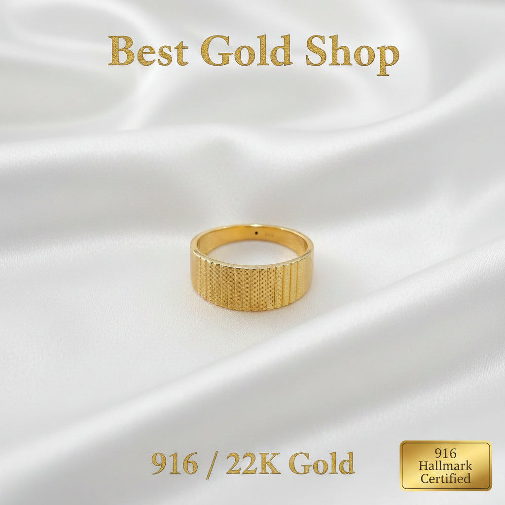 916 Gold Mesh Band Ring – Feather LightRingsBest Gold Shop