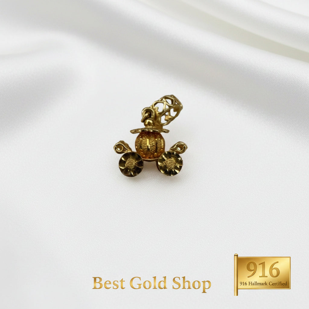 916 Gold Pumpkin Car Charm | Cute Lucky Carriage DesignCharms & PendantsBest Gold Shop