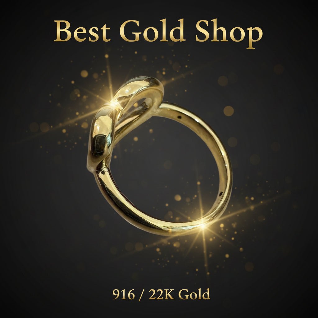 916 Gold (22K) Big Heart V2 Ring for WomenRingsBest Gold Shop