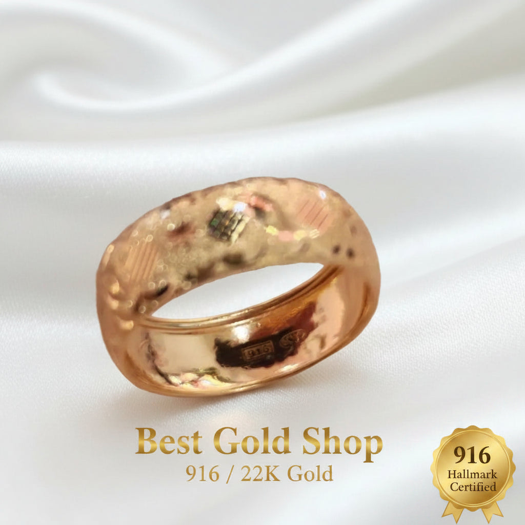 916 Gold Ring Hollow Design V8 New DesginRingsBest Gold Shop