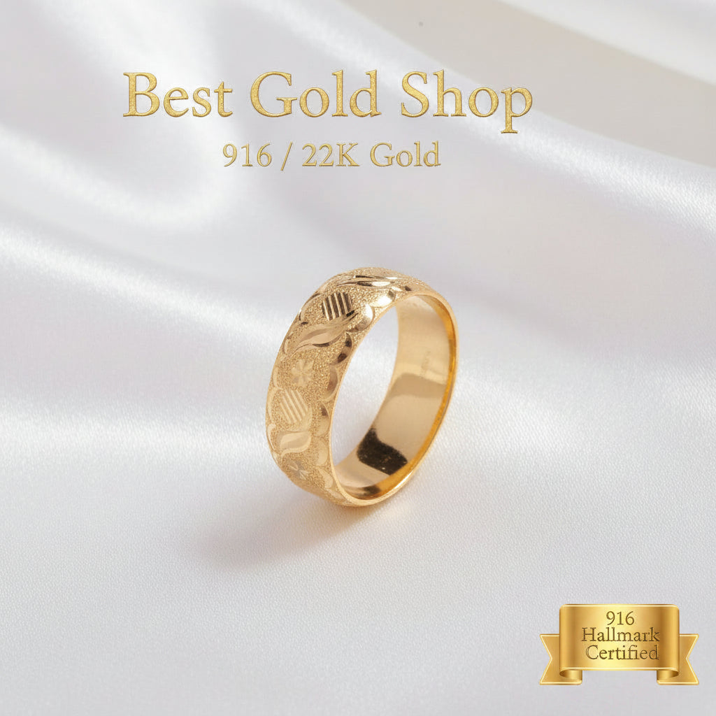 916 Gold Ring Hollow Design V8 New DesginRingsBest Gold Shop