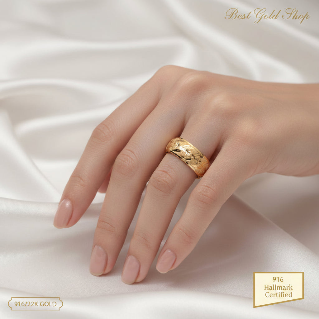 916 Gold Ring Hollow Design V9 New DesginRingsBest Gold Shop