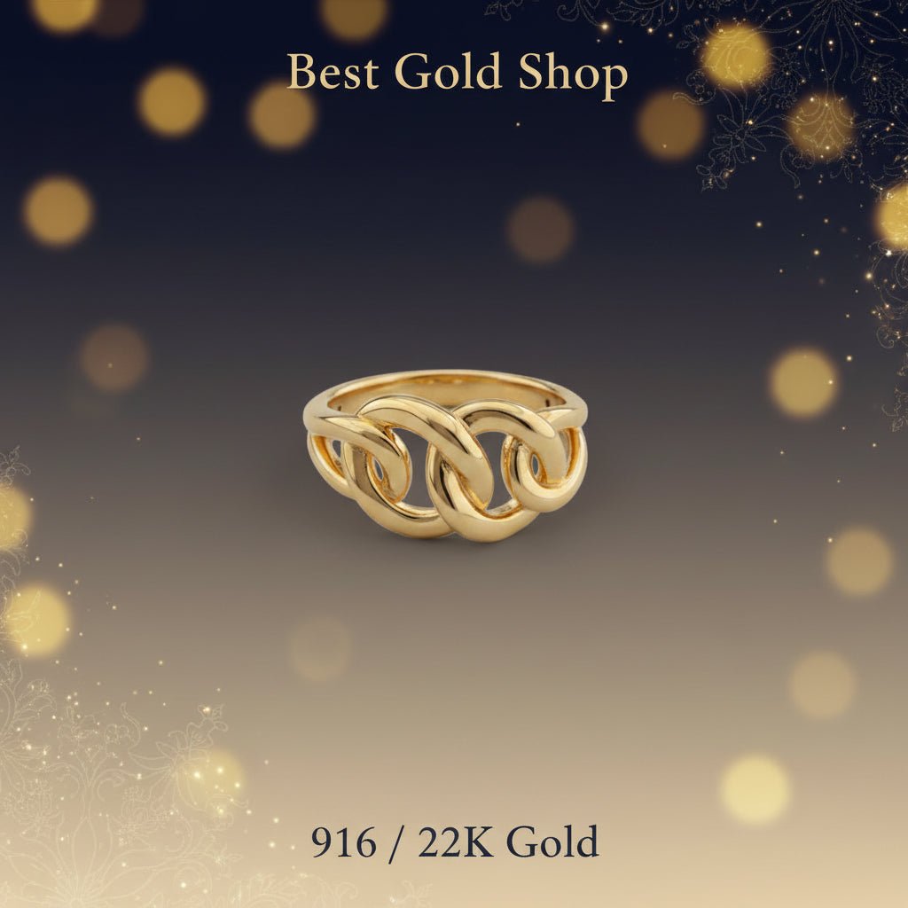 916 Gold (22K) Papan Design New and light Design Ring for WomenRingsBest Gold Shop