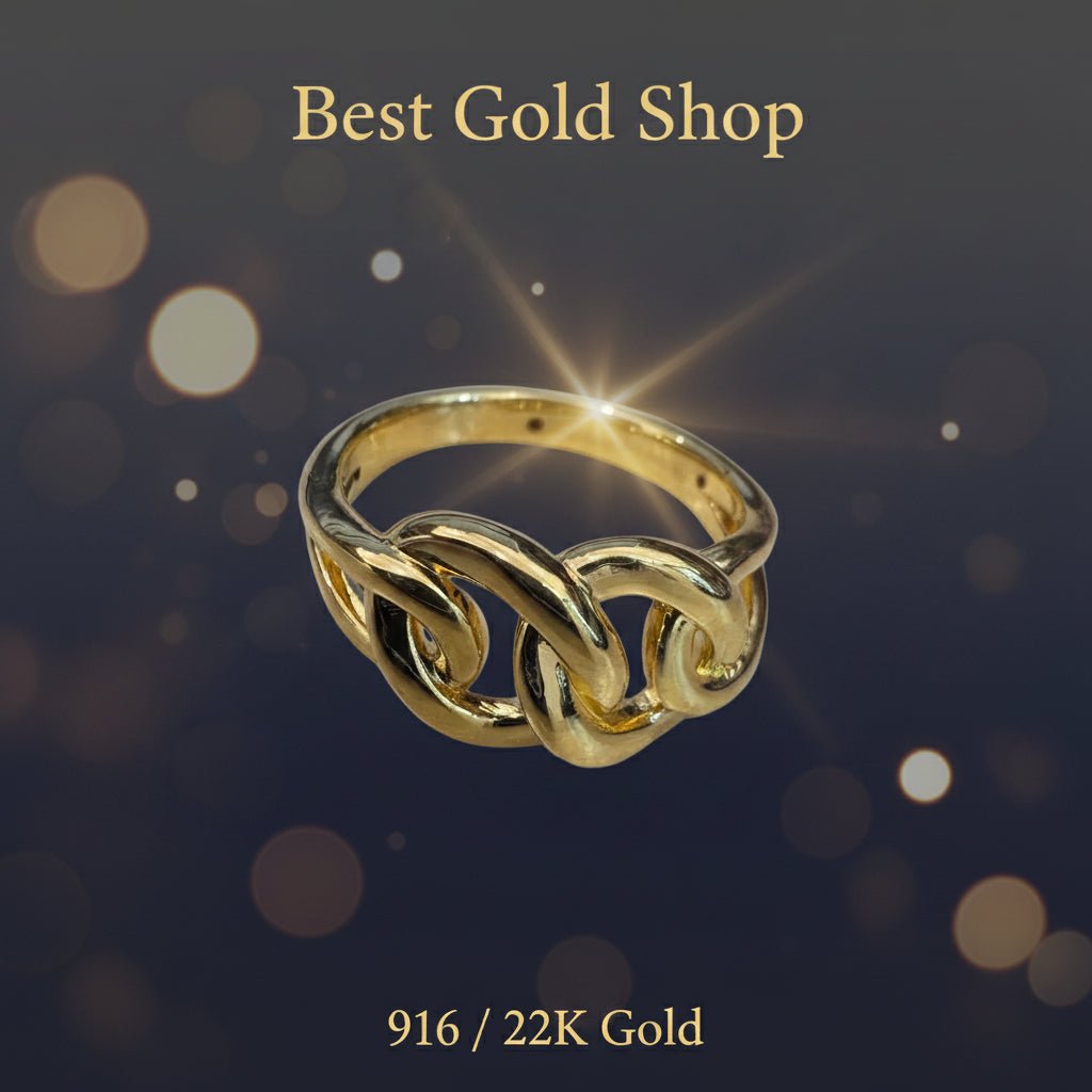 916 Gold (22K) Papan Design New and light Design Ring for WomenRingsBest Gold Shop