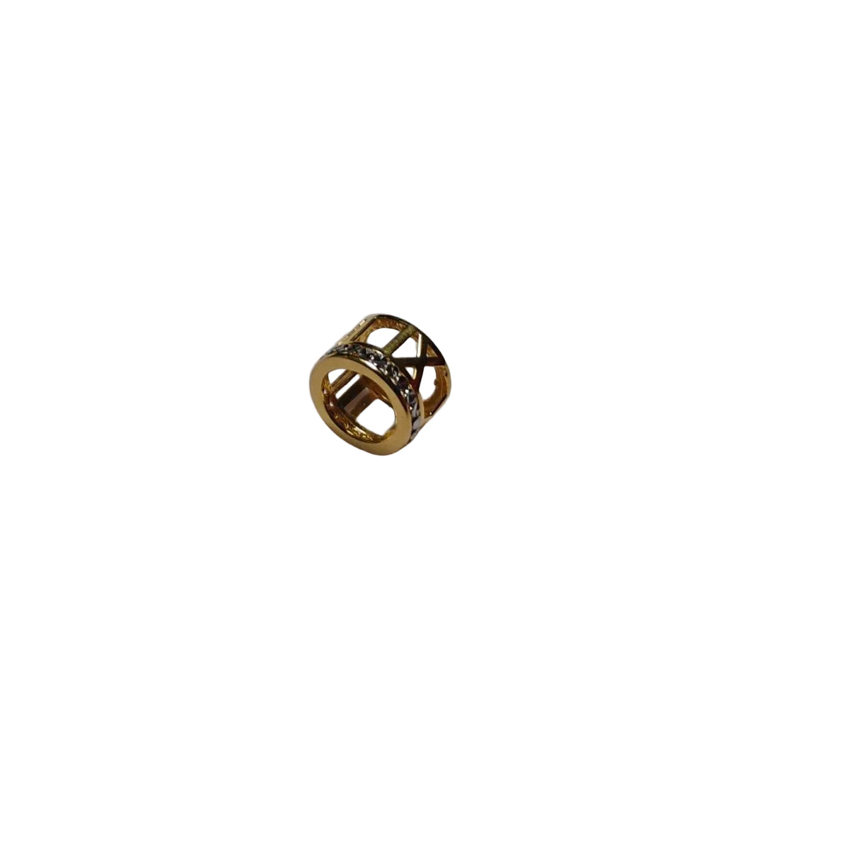 916 gold Roman numeral two-tone charm CM30038, detail view
