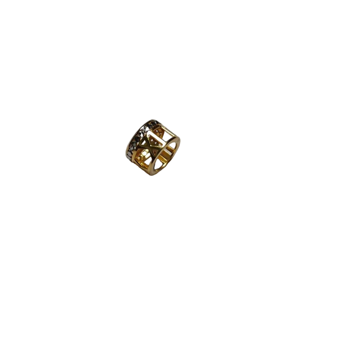 916 gold Roman numeral two-tone charm CM30038, detail view