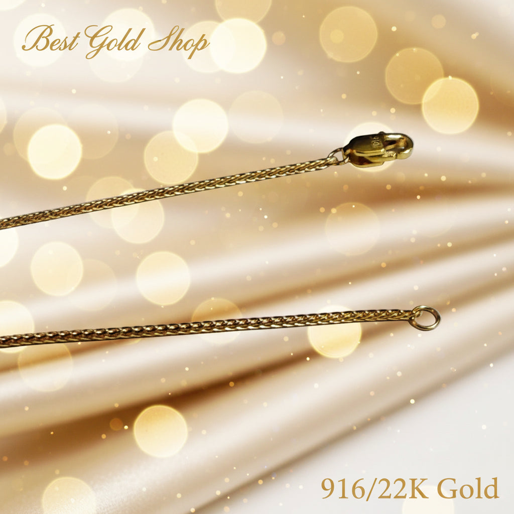 916 Gold (22K) Round Milan Slim Light Elegant Bracelet for WomenBraceletsBest Gold Shop