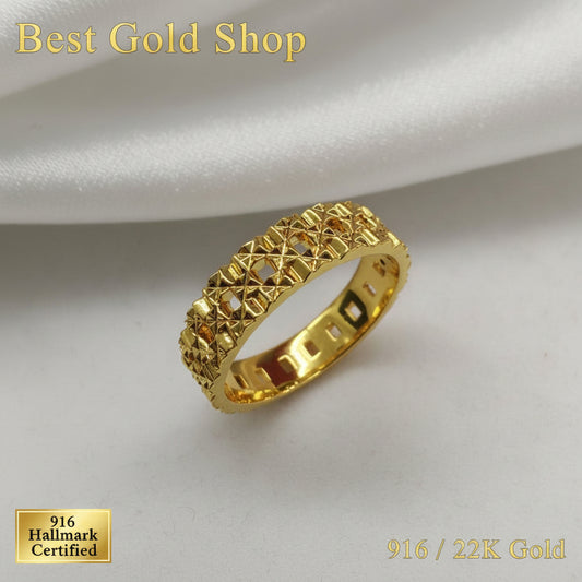 916 Gold (22K) Slim Keeper Light Weight New design Ring for WomenRingsBest Gold Shop