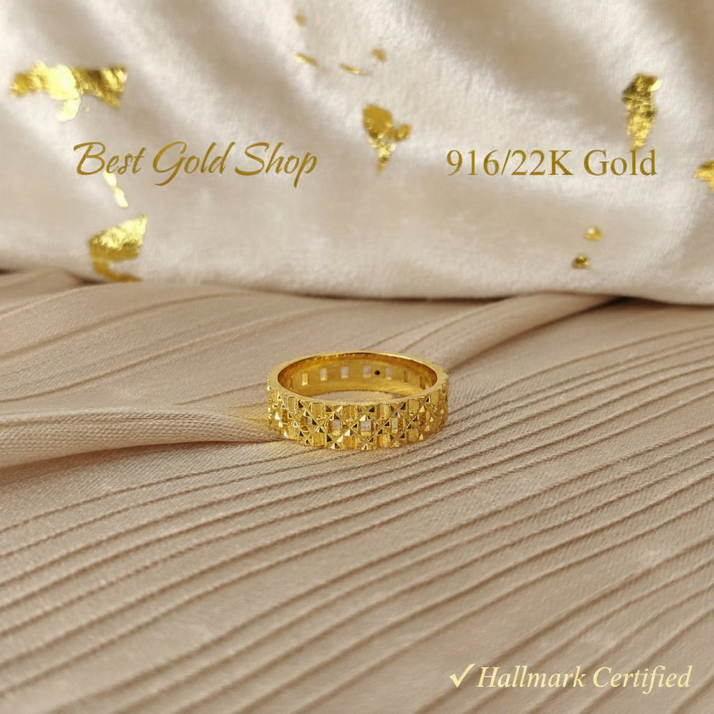 916 Gold (22K) Slim Keeper Light Weight New design Ring for WomenRingsBest Gold Shop