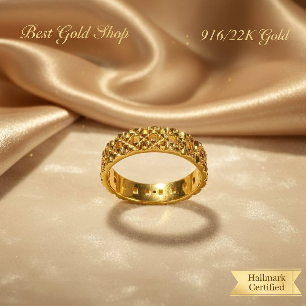 916 Gold (22K) Slim Keeper Light Weight New design Ring for WomenRingsBest Gold Shop