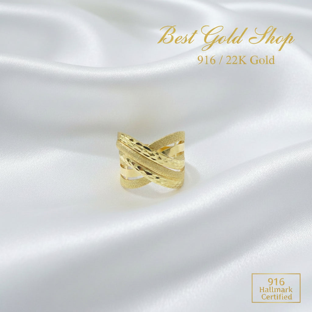 916 Gold (22K) Statement Collection Artistic Designer Series Ring for WomenRingsBest Gold Shop