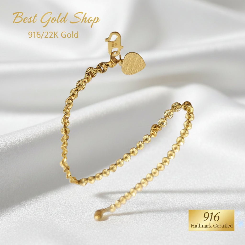 916 Gold Sunflower design Anklet Light weight and boldankletBest Gold Shop