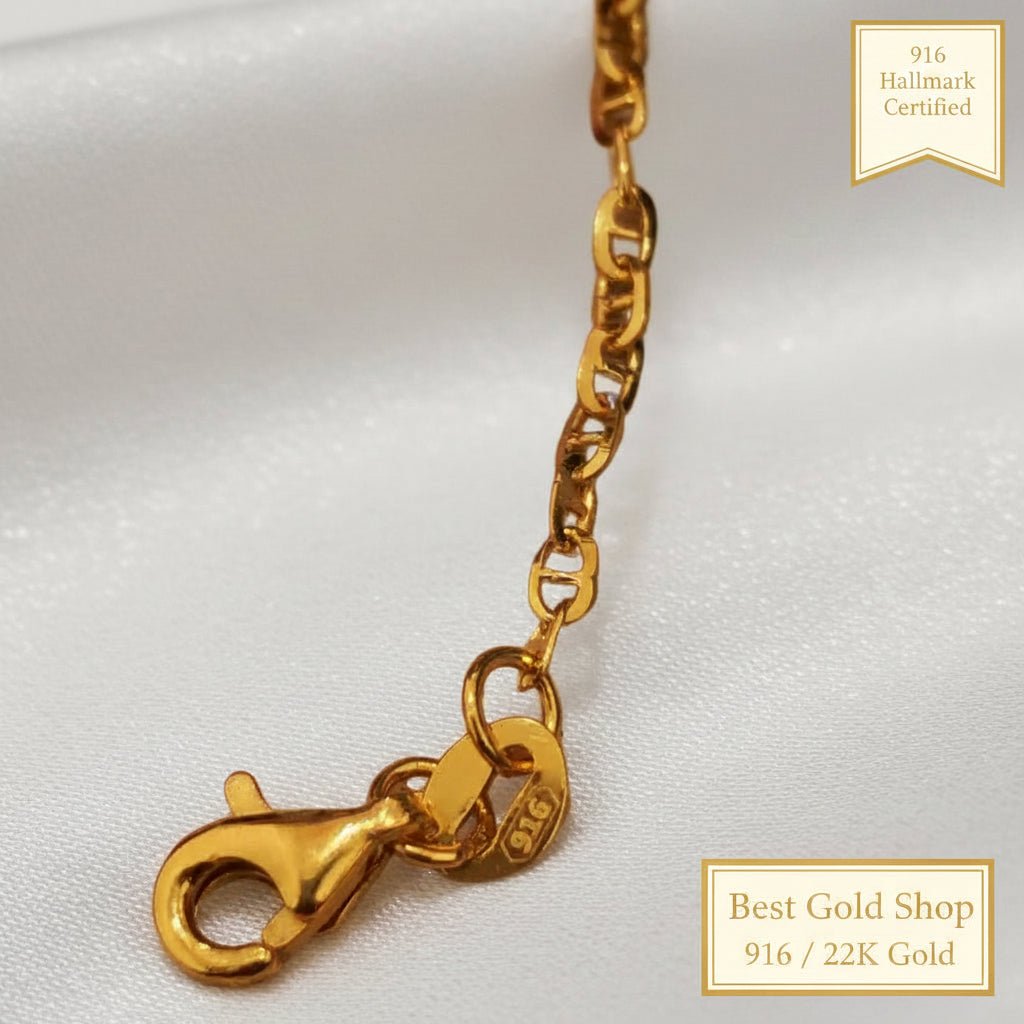 916 Gold Twisted Link Necklace | Elegant Everyday ChainNecklacesBest Gold Shop