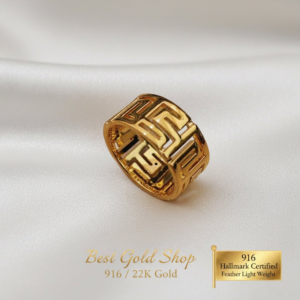 916 Gold Wan Zi Ring V2 New Stock New DesignRingsBest Gold Shop