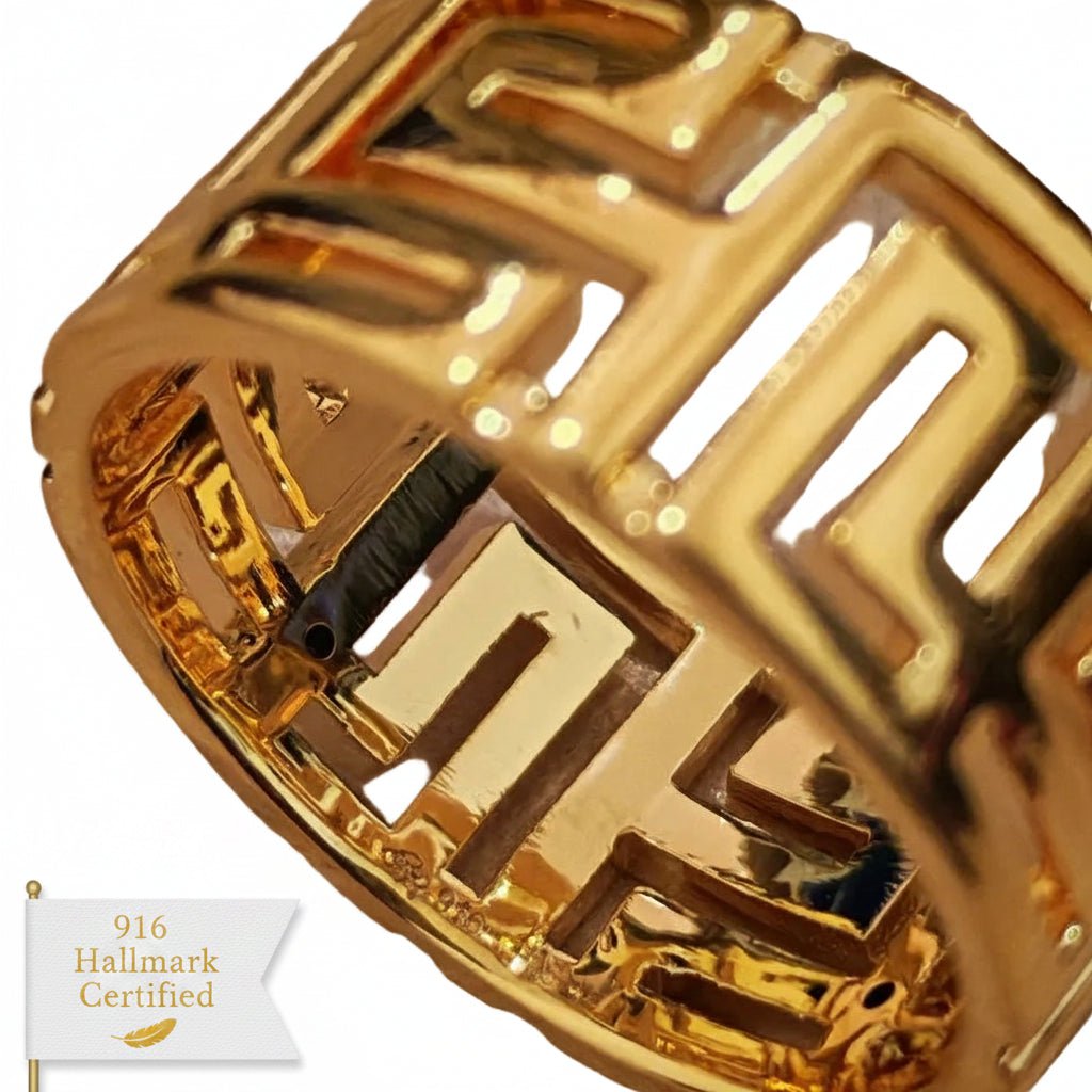 916 Gold Wan Zi Ring V2 New Stock New DesignRingsBest Gold Shop