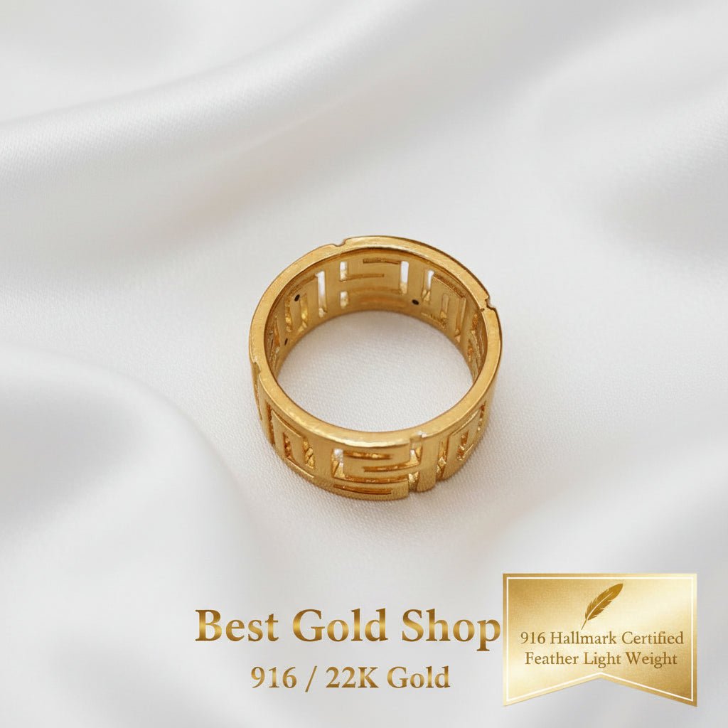 916 Gold Wan Zi Ring V2 New Stock New DesignRingsBest Gold Shop