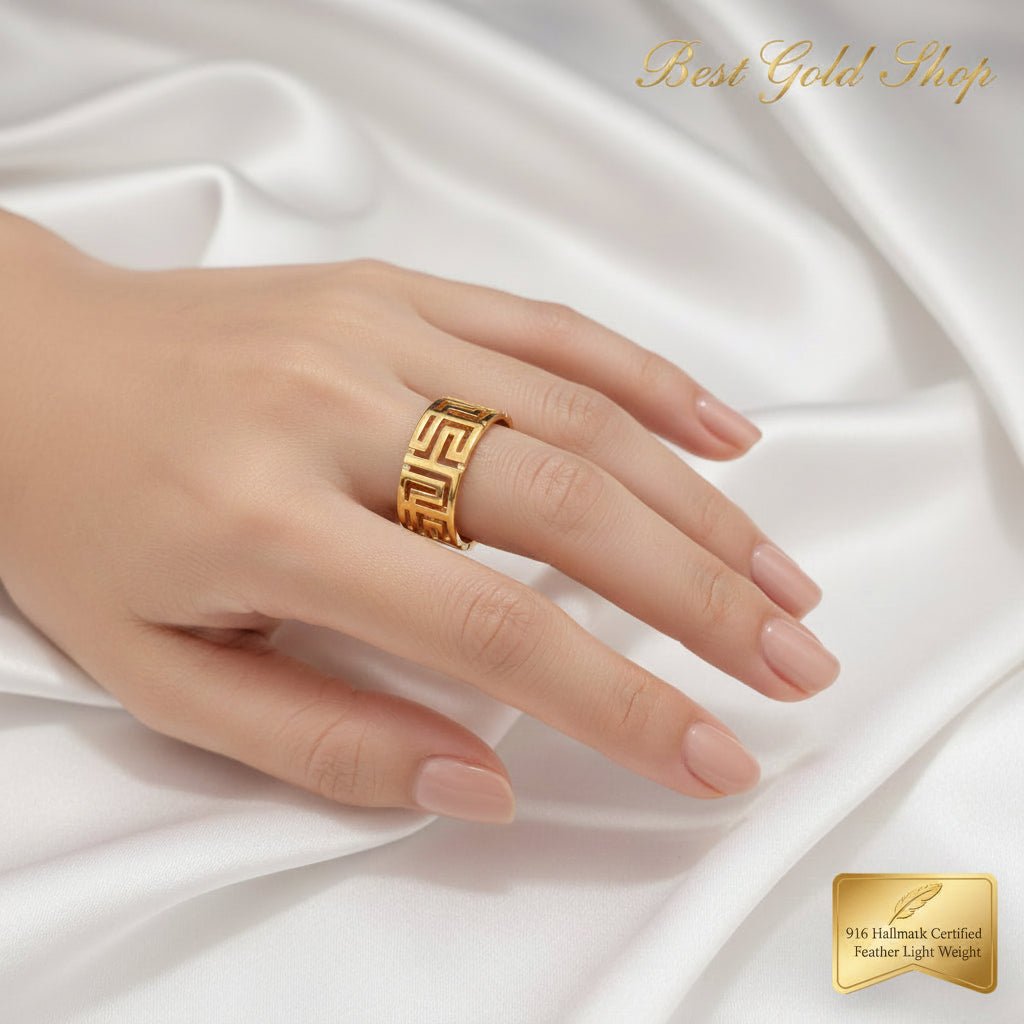 916 Gold Wan Zi Ring V2 New Stock New DesignRingsBest Gold Shop