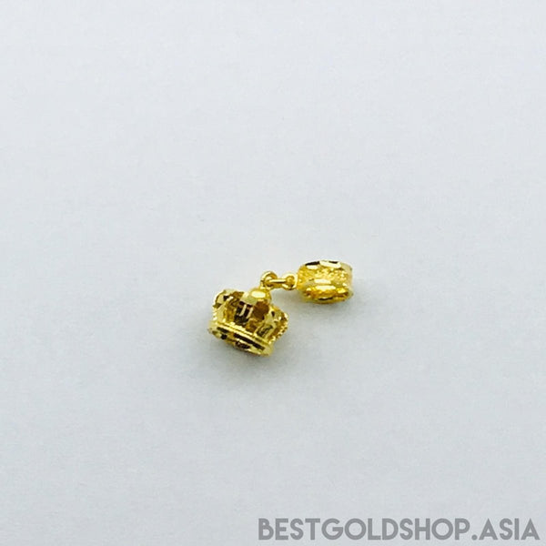 916/22K Gold Small Crown Charm - Best Gold Shop 22k gold 22k Gold Charms 916 gold 916 gold