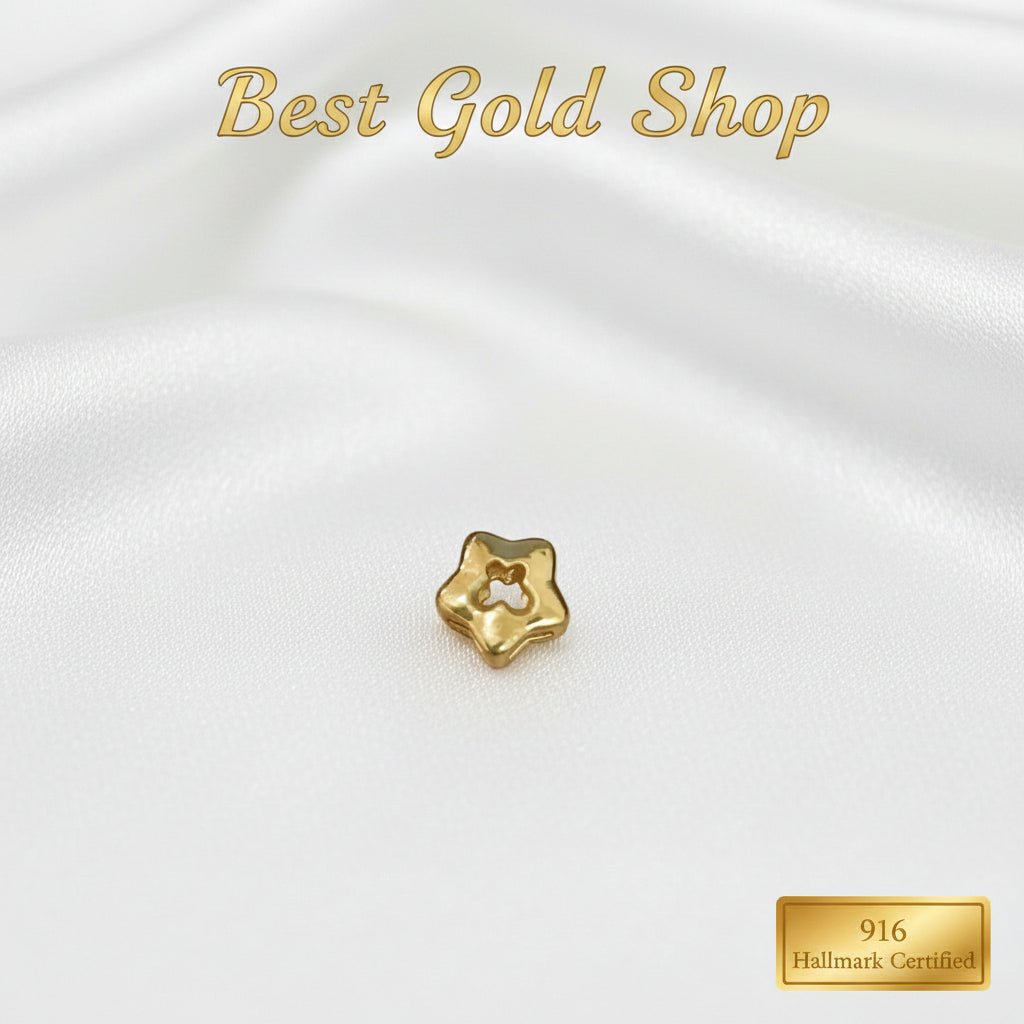 999 Gold 3D Star Pendant | Lightweight Star DesignCharms & PendantsBest Gold Shop
