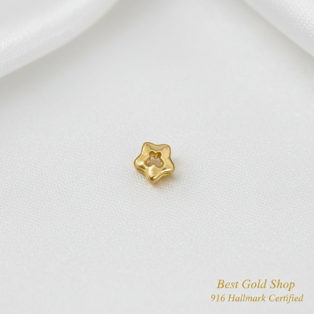 999 Gold 3D Star Pendant | Lightweight Star DesignCharms & PendantsBest Gold Shop