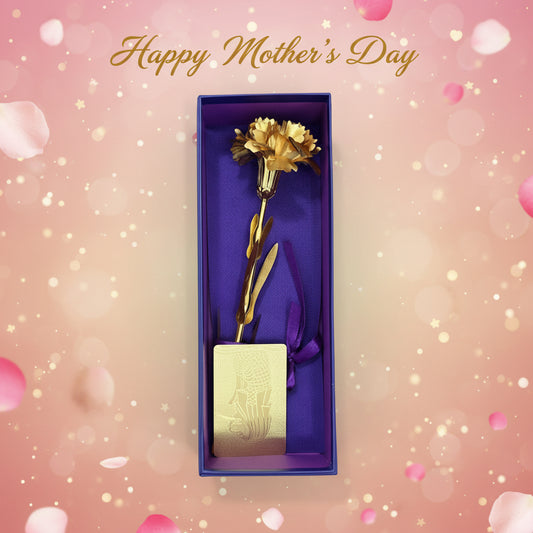 999 Gold (24K) Foil Plated Carnation The Eternal Gift of Love 999 Gold Piece for Women999 goldBest Gold Shop