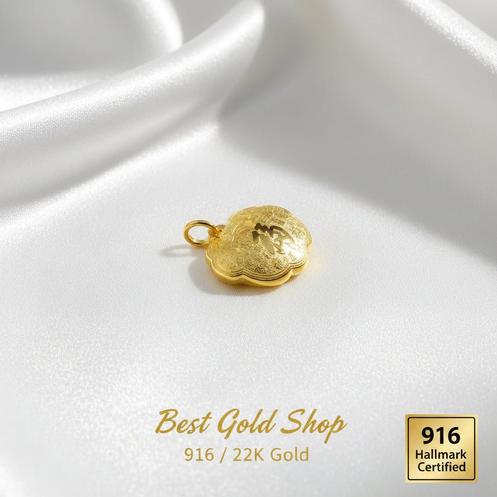 999 Gold Fu Bag Pendant | Symbol of Blessings ProsperityCharms & PendantsBest Gold Shop