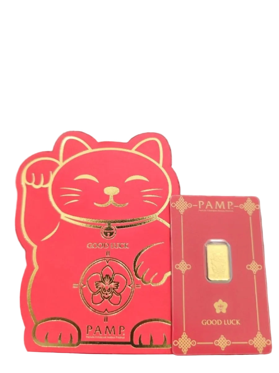 999 Gold Lucky Cat PAMP 2.5 Grams Gold Bar – New Stock ArrivalbullionBest Gold Shop