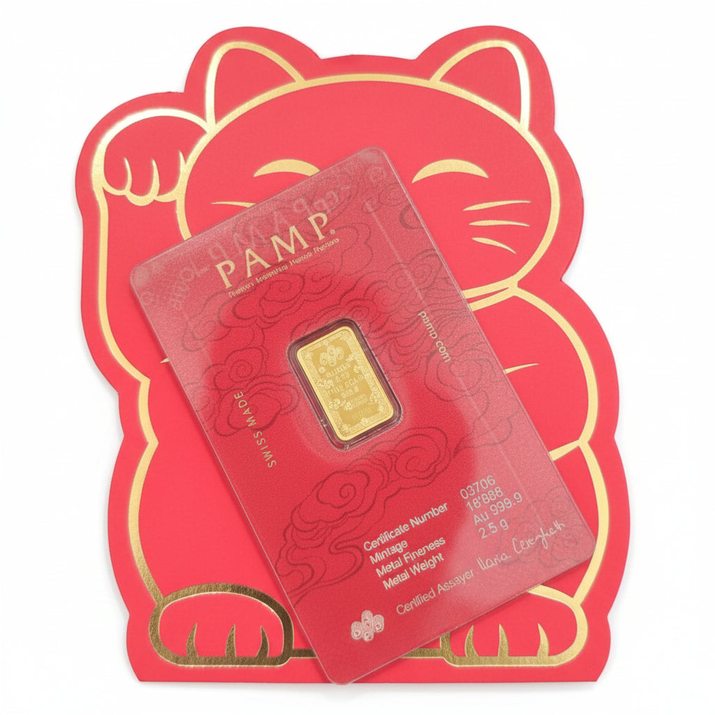 999 Gold Lucky Cat PAMP 2.5 Grams Gold Bar – New Stock ArrivalbullionBest Gold Shop