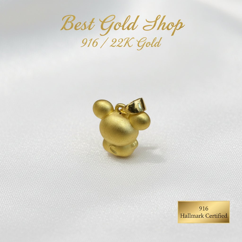 999 Gold Mouse Pendant | Symbol of Intelligence ProsperityCharms & PendantsBest Gold Shop