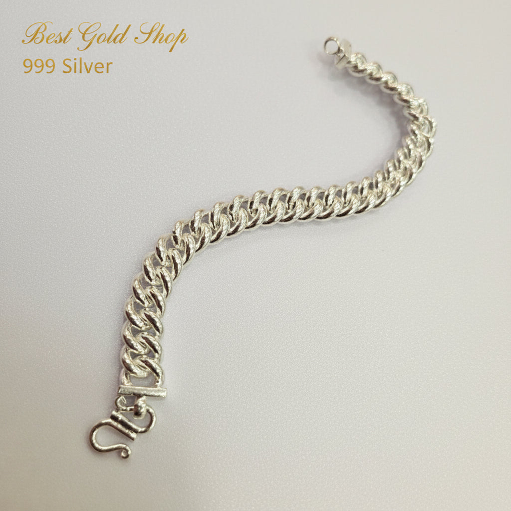 999 Silver (24K) Silver Fish Bone Bracelet for WomenBraceletsBest Gold Shop