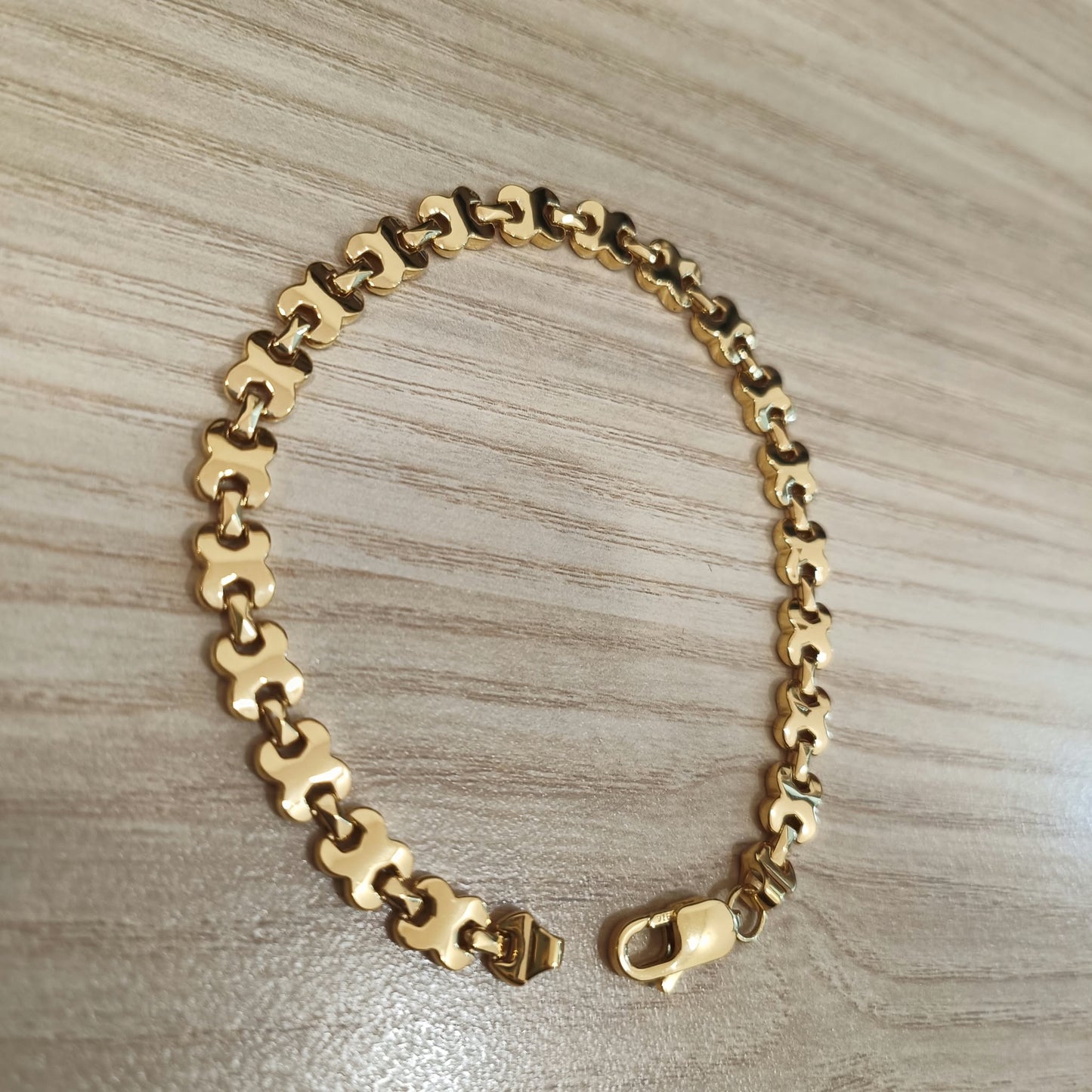 916 Gold Geometric Bracelet | Modern 22K Gold Design
