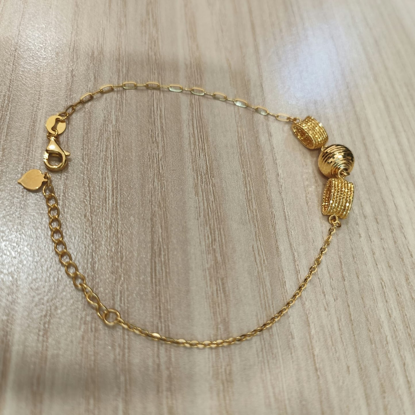 916 Gold Fancy Bracelet | Elegant Adjustable 22K Gold Design