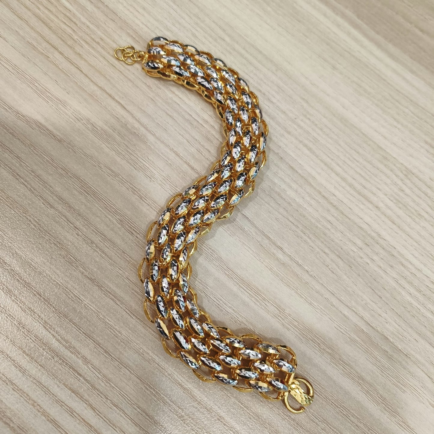 916 Gold Fancy Bracelet | Heavyweight 22K Statement Design
