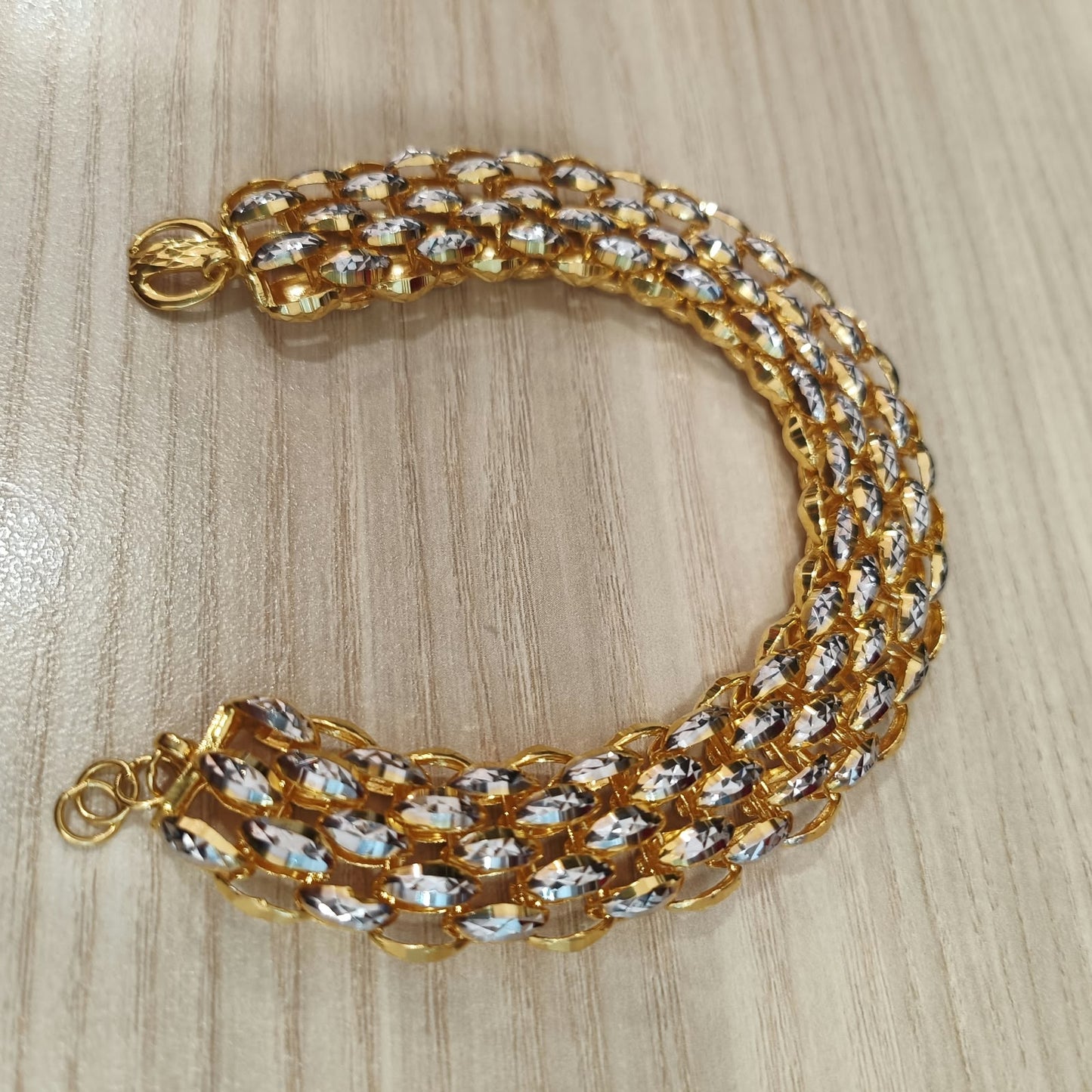 916 Gold Fancy Bracelet | Heavyweight 22K Statement Design