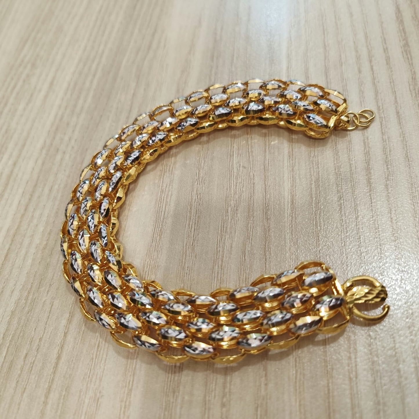 916 Gold Fancy Bracelet | Heavyweight 22K Statement Design