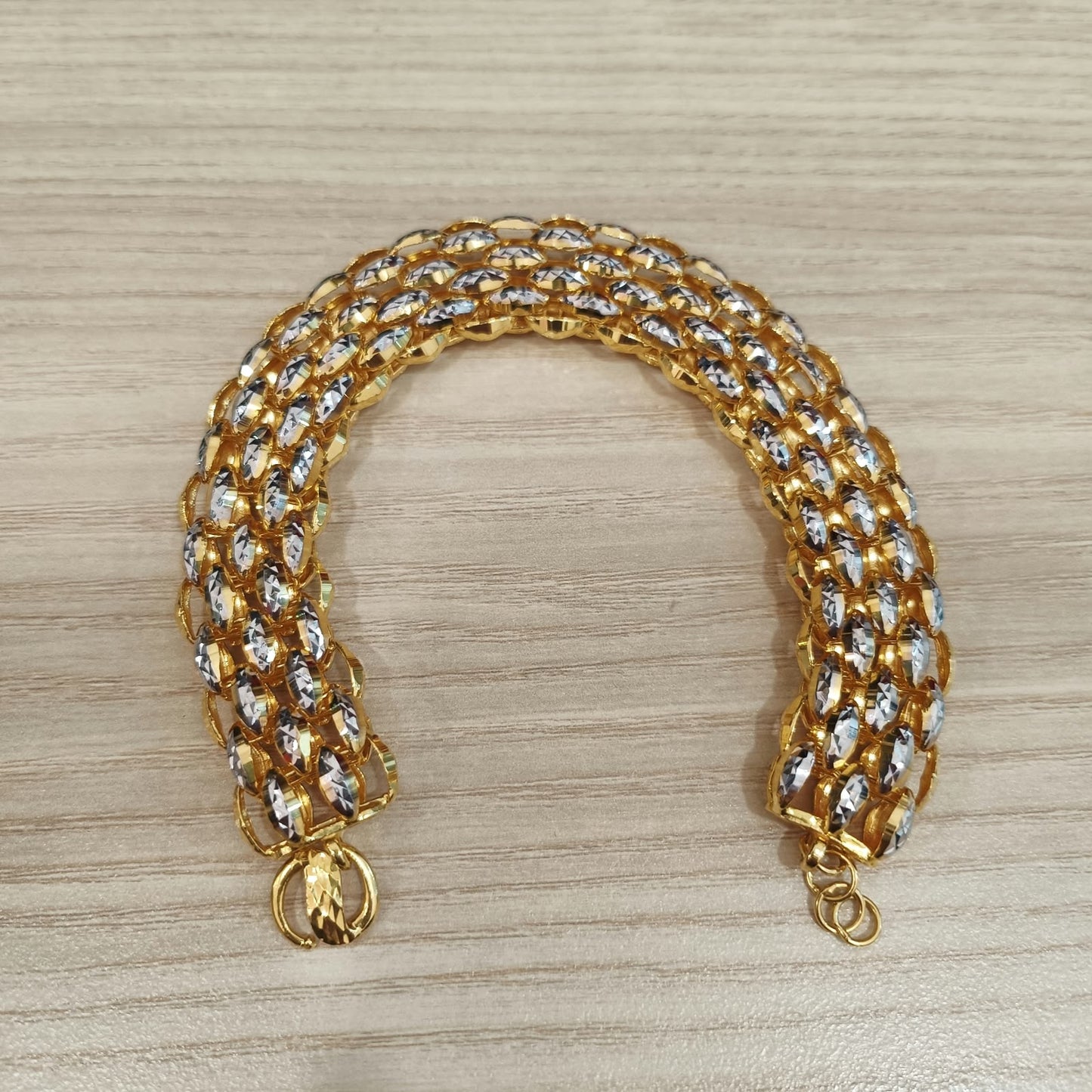 916 Gold Fancy Bracelet | Heavyweight 22K Statement Design