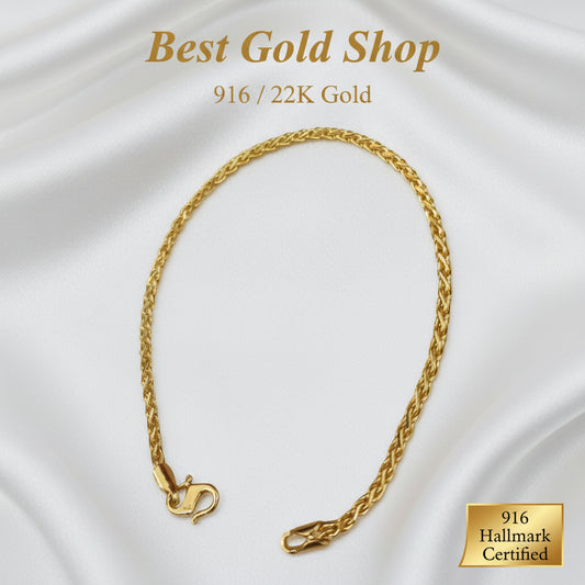 916 Gold Spike Bracelet | Bold Modern 22K Gold Design
