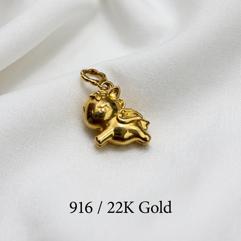 22K / 916 Gold Lightweight Pendants & Charms – Below $200 0.13g to 0.4g