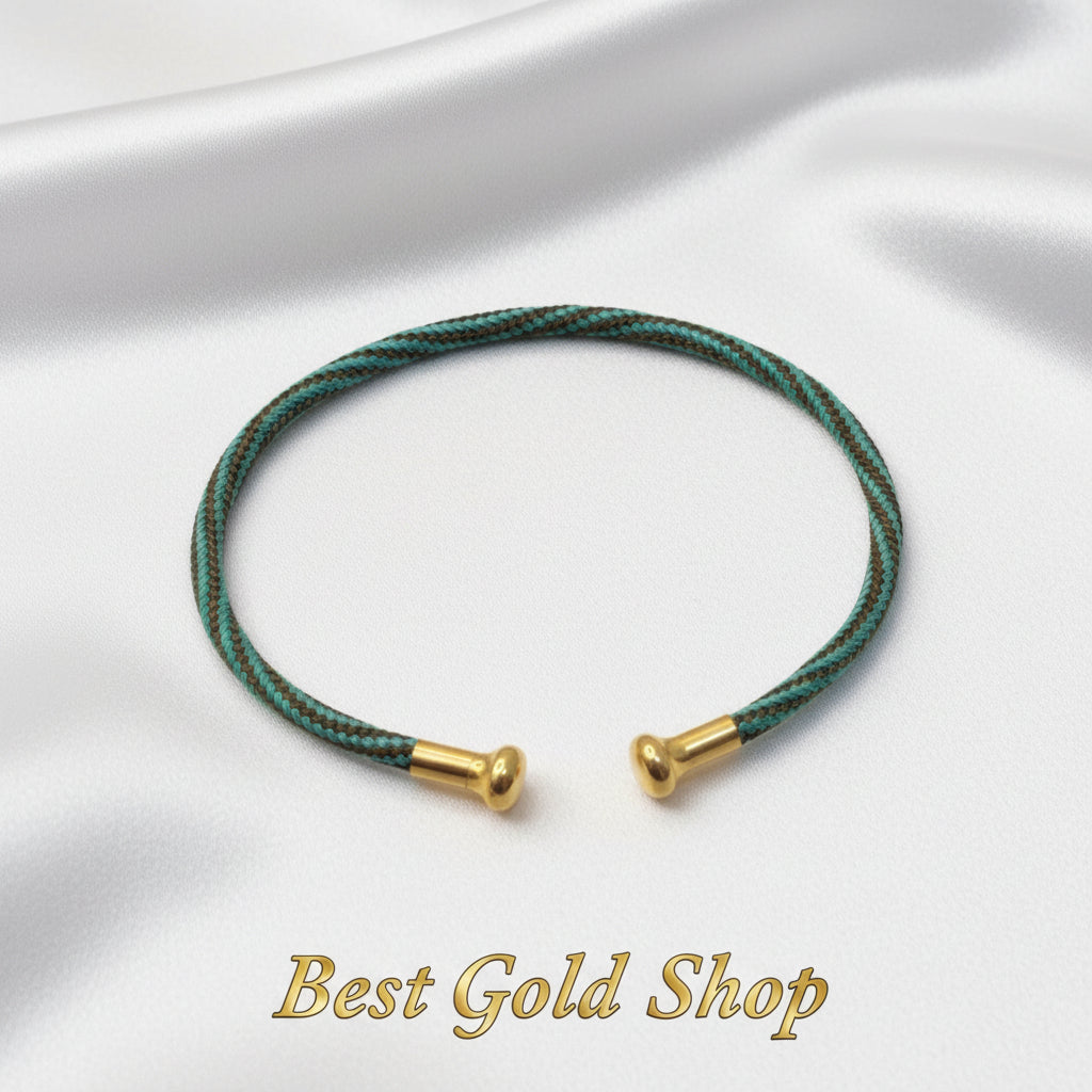 Adjustable Charm Bangle – Premium Stainless Steel Chrome (Yellow Gold Color)BraceletsBest Gold Shop