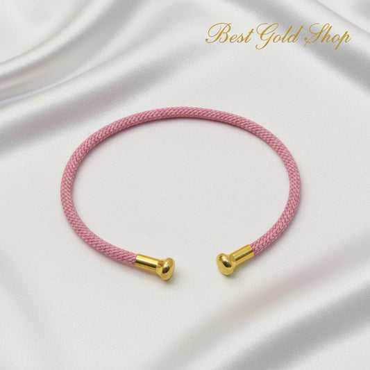 Adjustable Charm Bangle – Premium Stainless Steel Chrome (Yellow Gold Color)BraceletsBest Gold Shop